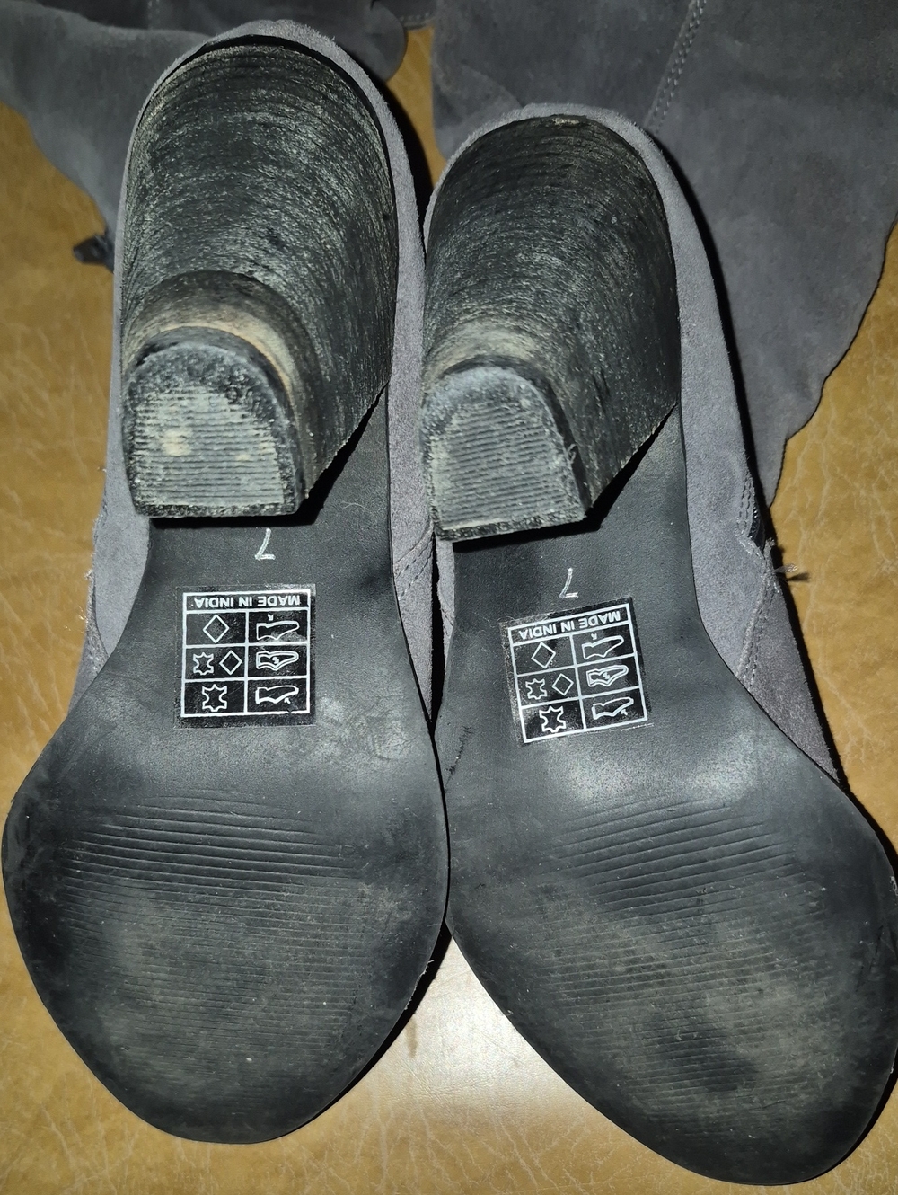 Jeffrey Campbell Kamala Grey Suede Heeled Boots..size 7 - Picture 4 of 9